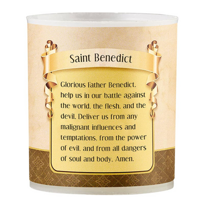 Saint Benedict Devotional Votive Candle - Pack of 4