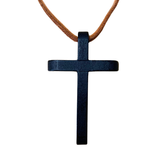 3 1/4in Wood Cross Pendant