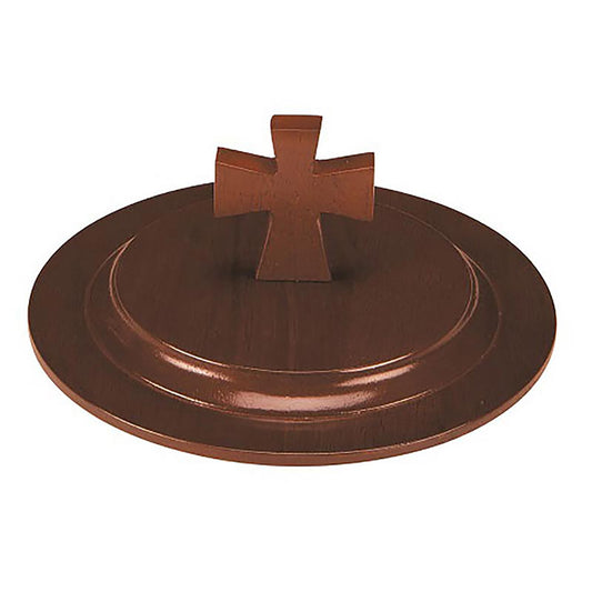 Walnut Stain Wood Stacking Bread Plate Lid