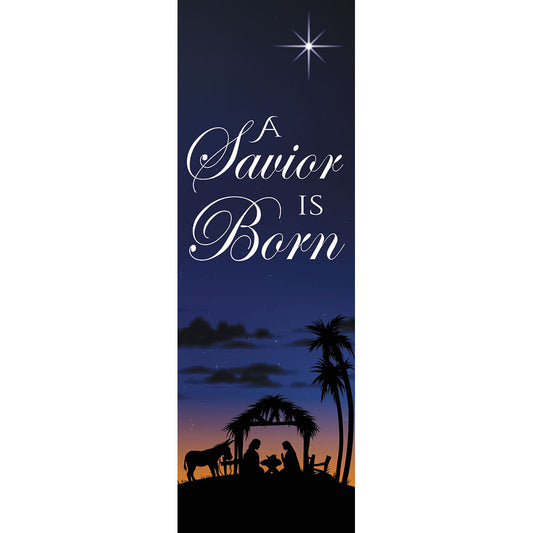A Saviour Is Born Nativity Banner