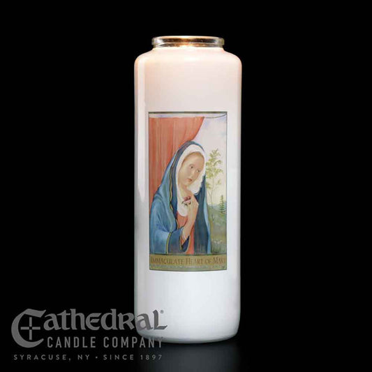 6 Day Immaculate Heart of Mary Glass Devotional Light