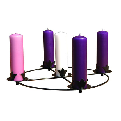 Wrought Iron Advent Ring For 2" Candles