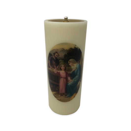 Nylon Oil Candle with Holy Family Transfer
