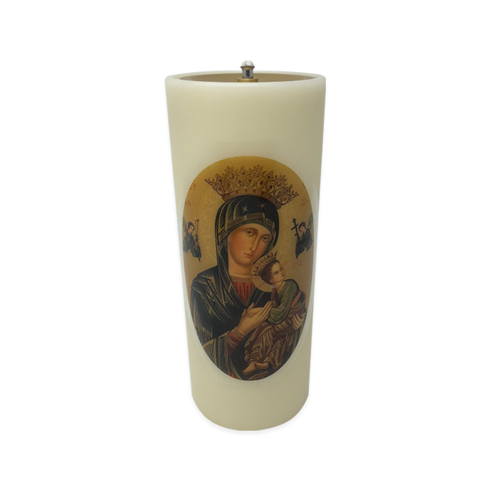 Nylon Oil Candle with Our Lady of Perpetual Help Transfer