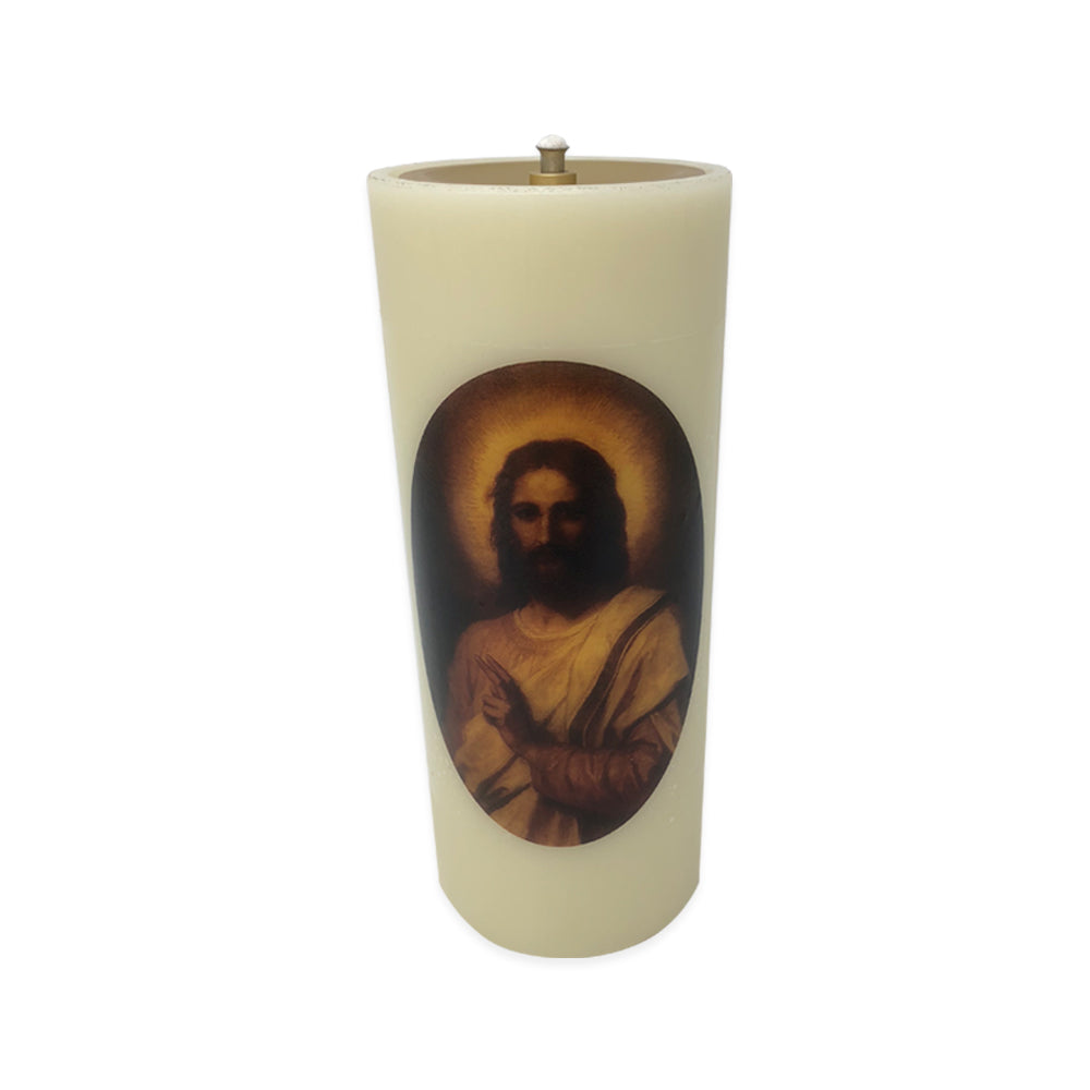 Nylon Oil Candle with Figure of Christ Transfer