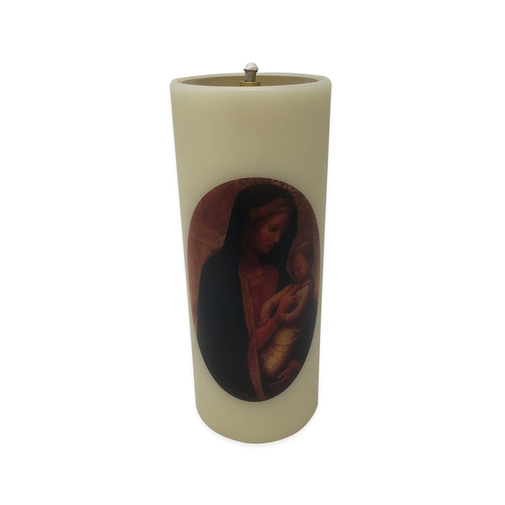 Nylon Oil Candle with Madonna del Soletico Transfer