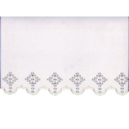 White Silk Embroidered Altar Cloth - Design BV1508