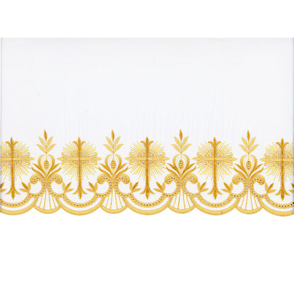Gold or White Silk Embroidered Altar Cloth - Design BV1608