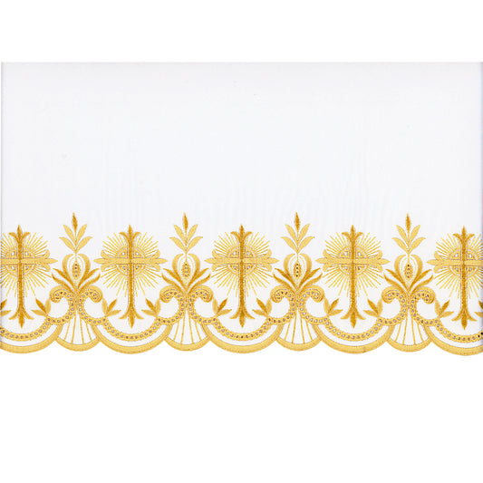 Gold or White Silk Embroidered Altar Cloth - Design BV1608