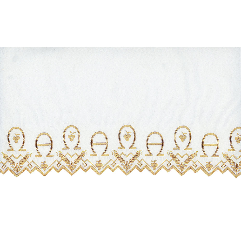 Gold or White Silk Embroidered Altar Cloth - Design BV190GO