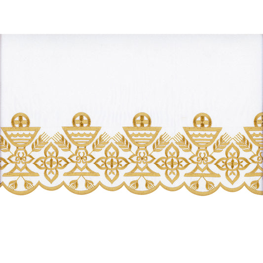 Gold or White Silk Embroidered Altar Cloth - Design BV3108
