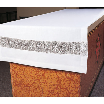 Communion Table Cover With Embroidered 4 3/4” Lace - Design 1215B