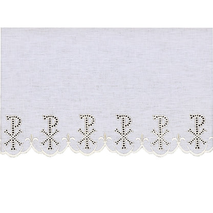 White Silk Embroidered Altar Cloth - Design BV6021