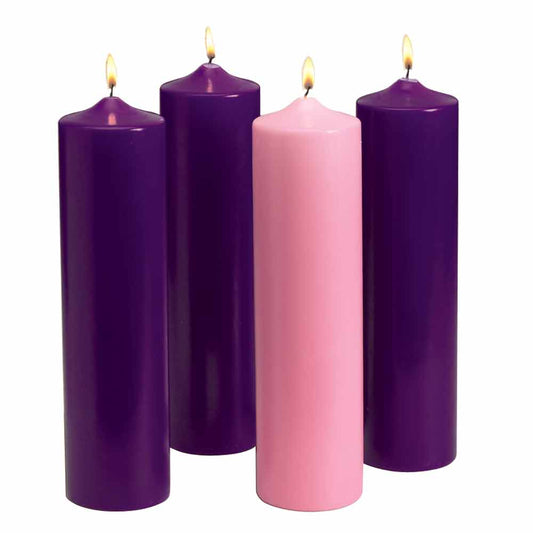 Advent Pillar Candles 3" x 12"