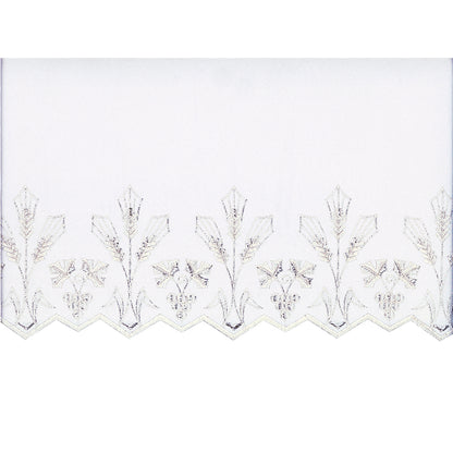 White Silk Embroidered Altar Cloth - Design BV5008