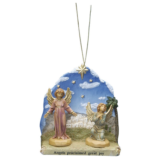 3 3/4in High Nativity Hanging Ornament - Angels