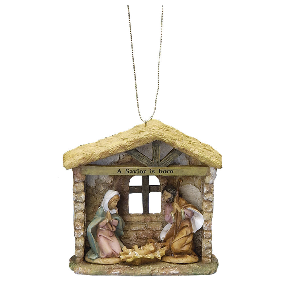 3 3/4in High Nativity Hanging Ornament - Holy Family