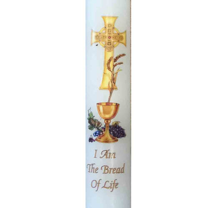 First Communion Candle - Chalice and Grapes