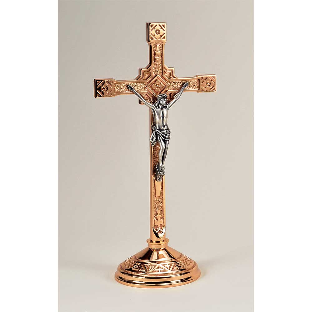 17” High Cast Textured Bronze with Jesus