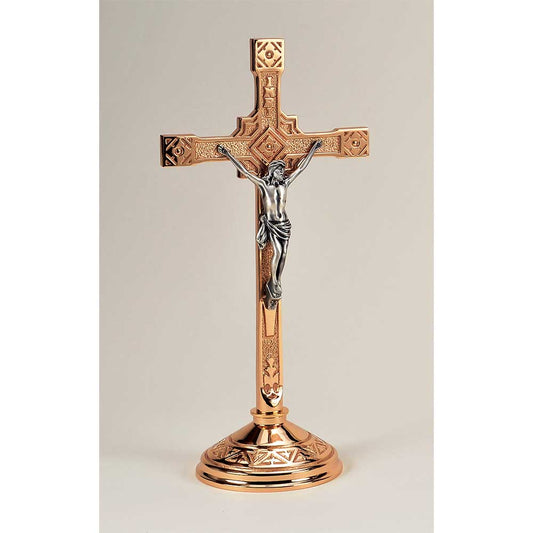 17” High Cast Textured Bronze with Jesus