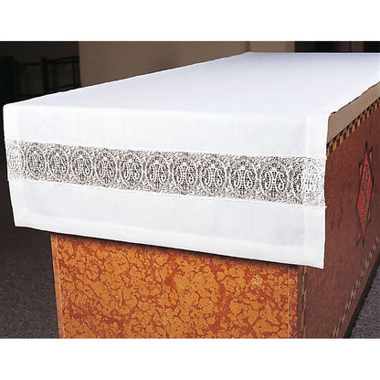Communion Table Cover with Embroidered 4 3/4” Lace - Design 1215A