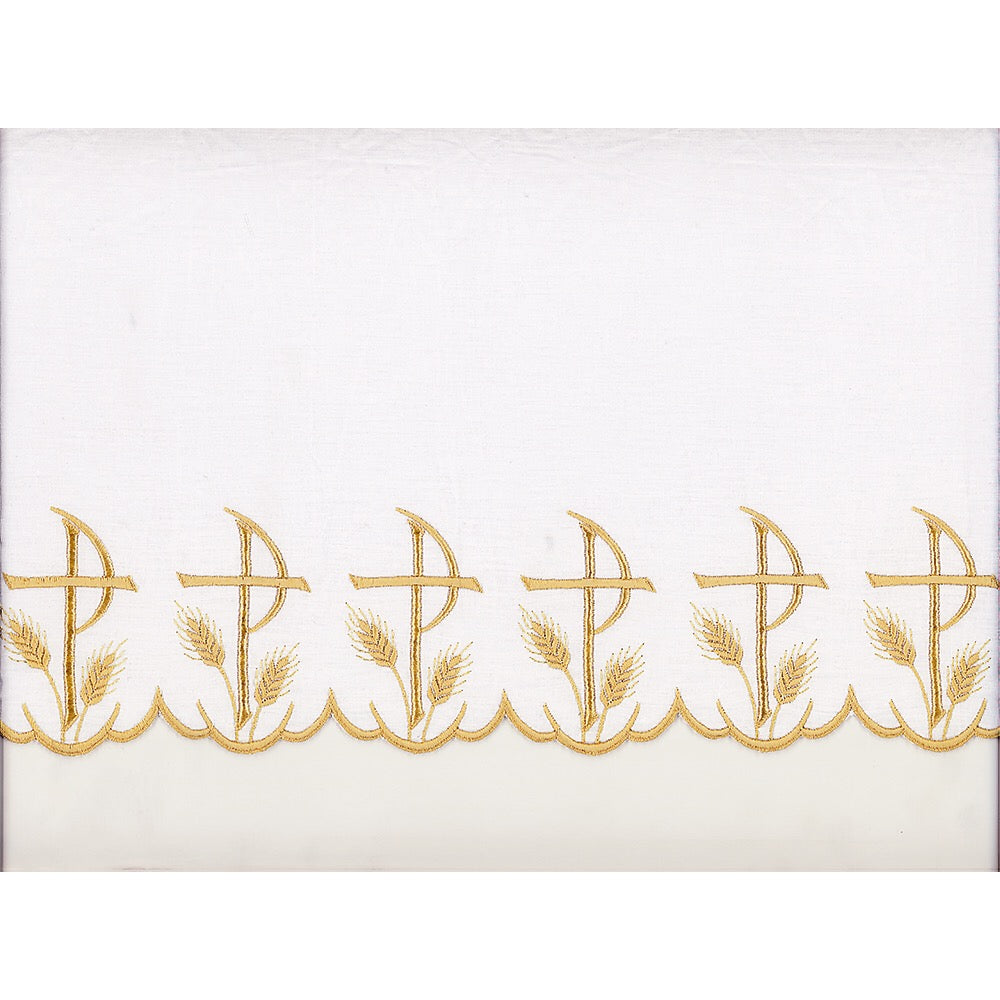 Gold Or White Silk Embroidered Altar Cloth - Design BV6028