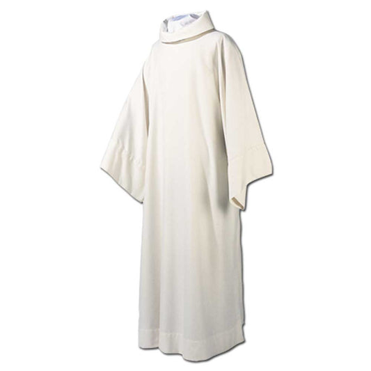 Closed Ample Cut Dora Cream Alb 59" Long, Chest 45", Shoulder 20"