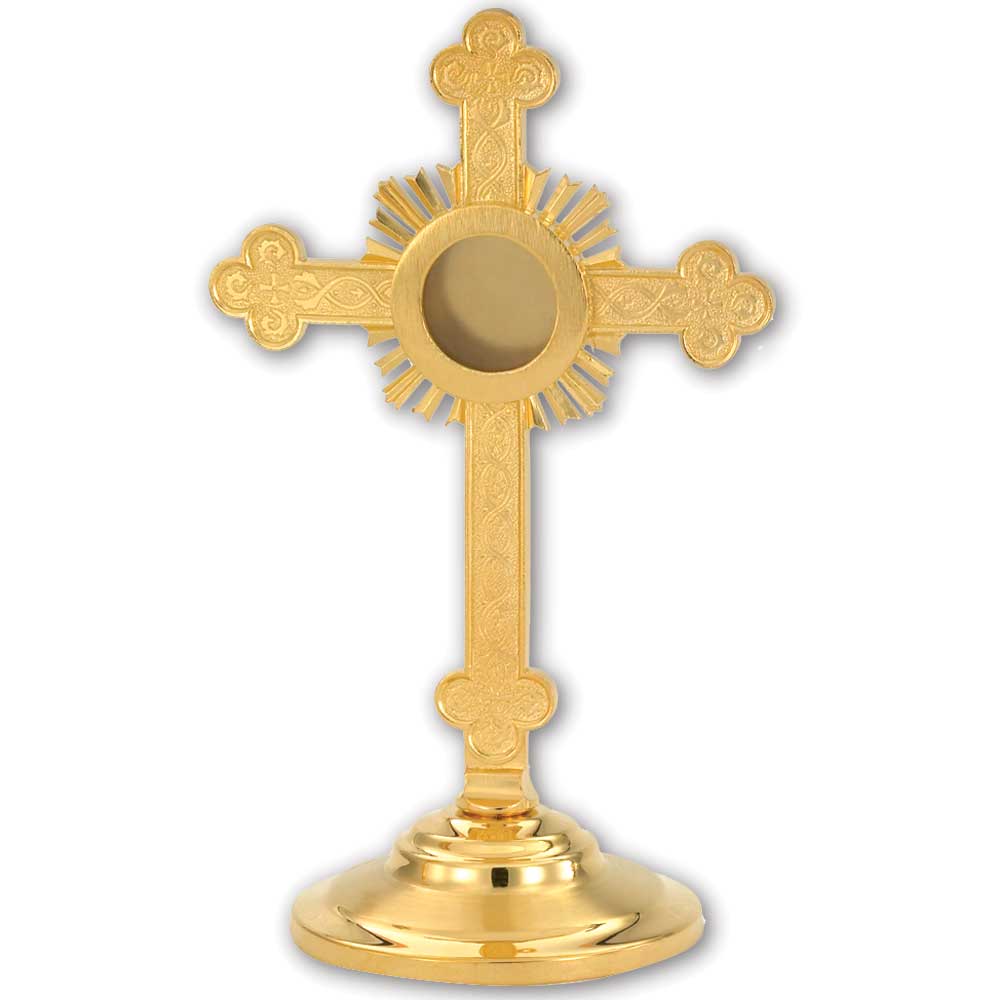 9 1/8" Gold Plated Reliquary