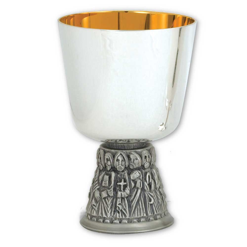 6 1/8” Silver Chalice With Bowl Paten, Style AVA-2504S