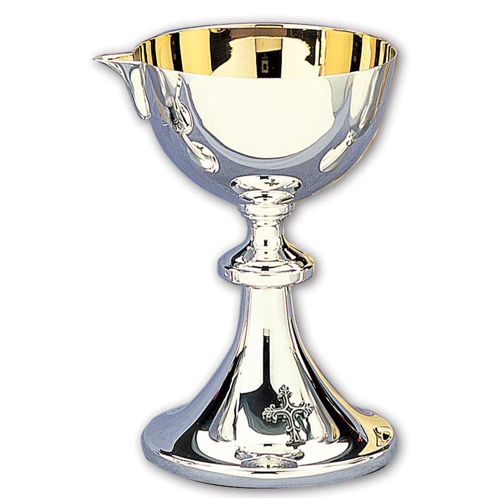 7 3/8” Silver Chalice With Pouring Lip, Style AVA-753S