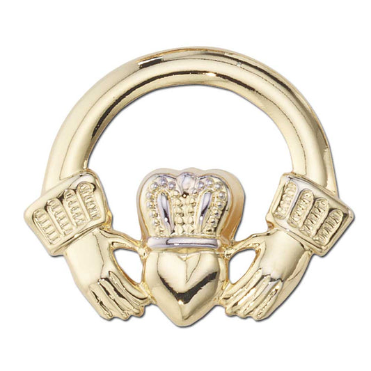 Gold Hand with Heart Lapel Pin