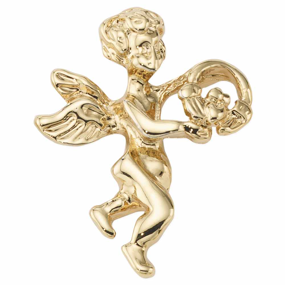 Angel with Heart in Hands Lapel Pin