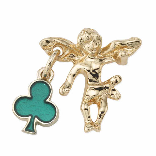Angel with Shamrock Lapel Pin