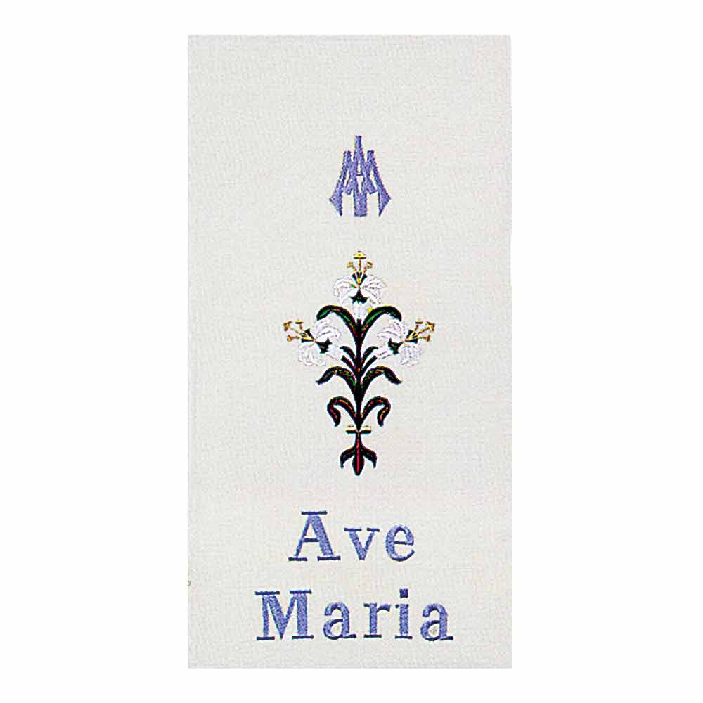 Ave Maria Embroidered Banner - Lectern Hanging