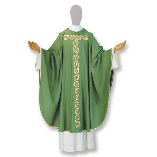Pure Wool St Mark's Green Chasuble - Available in 4 Liturgical Colours