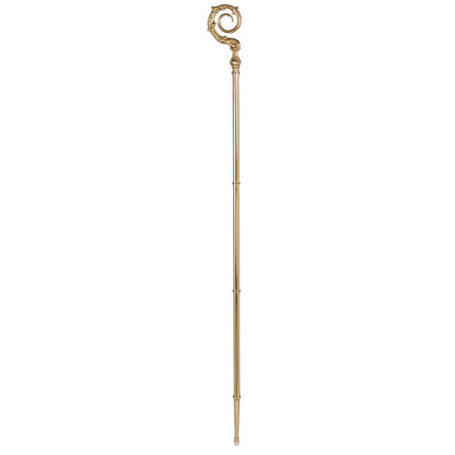 71" Brass Crozier With Staff