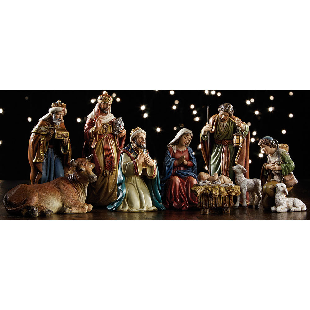 5” Scale 9 Piece Michael Adams Nativity Set