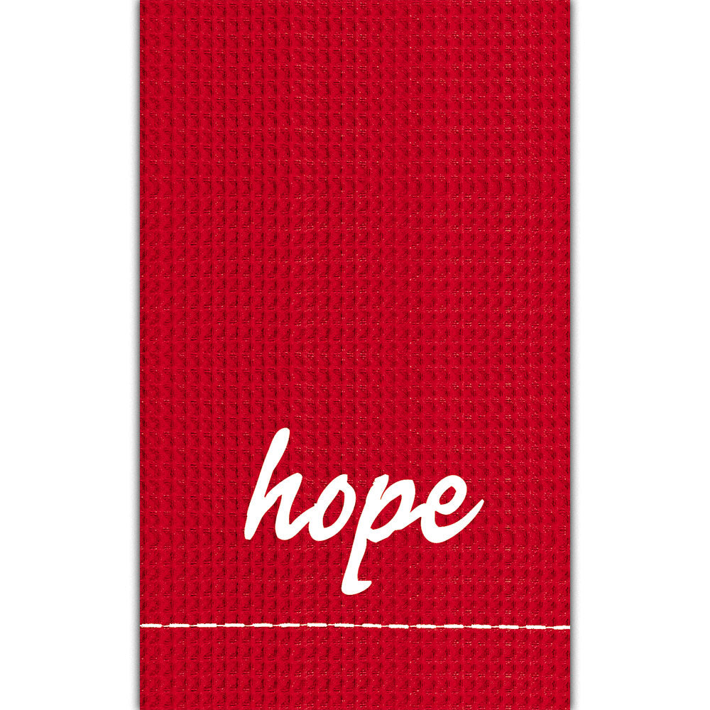100% Cotton Christmas Hope Kitchen Towel Red