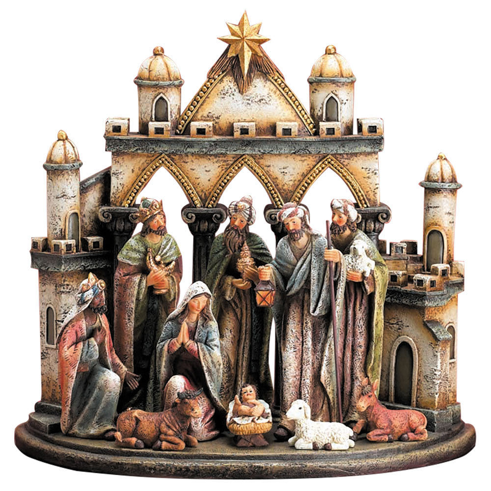 10in Piece Old World Nativity