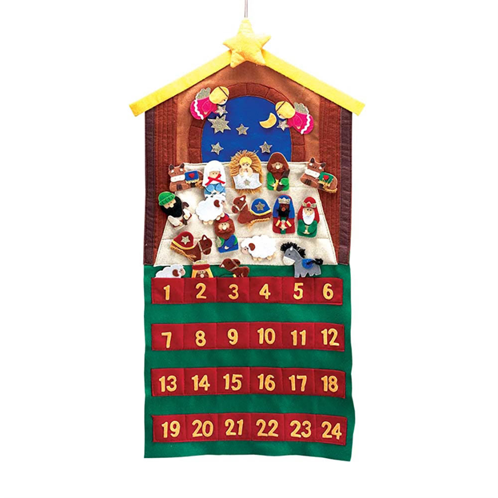 Felt Advent Calendar with 24 Pieces
