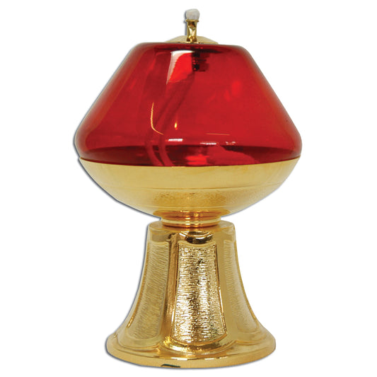 8 3/4" Gold Plated Brass Oil Sanctuary Lamp, Style 1486