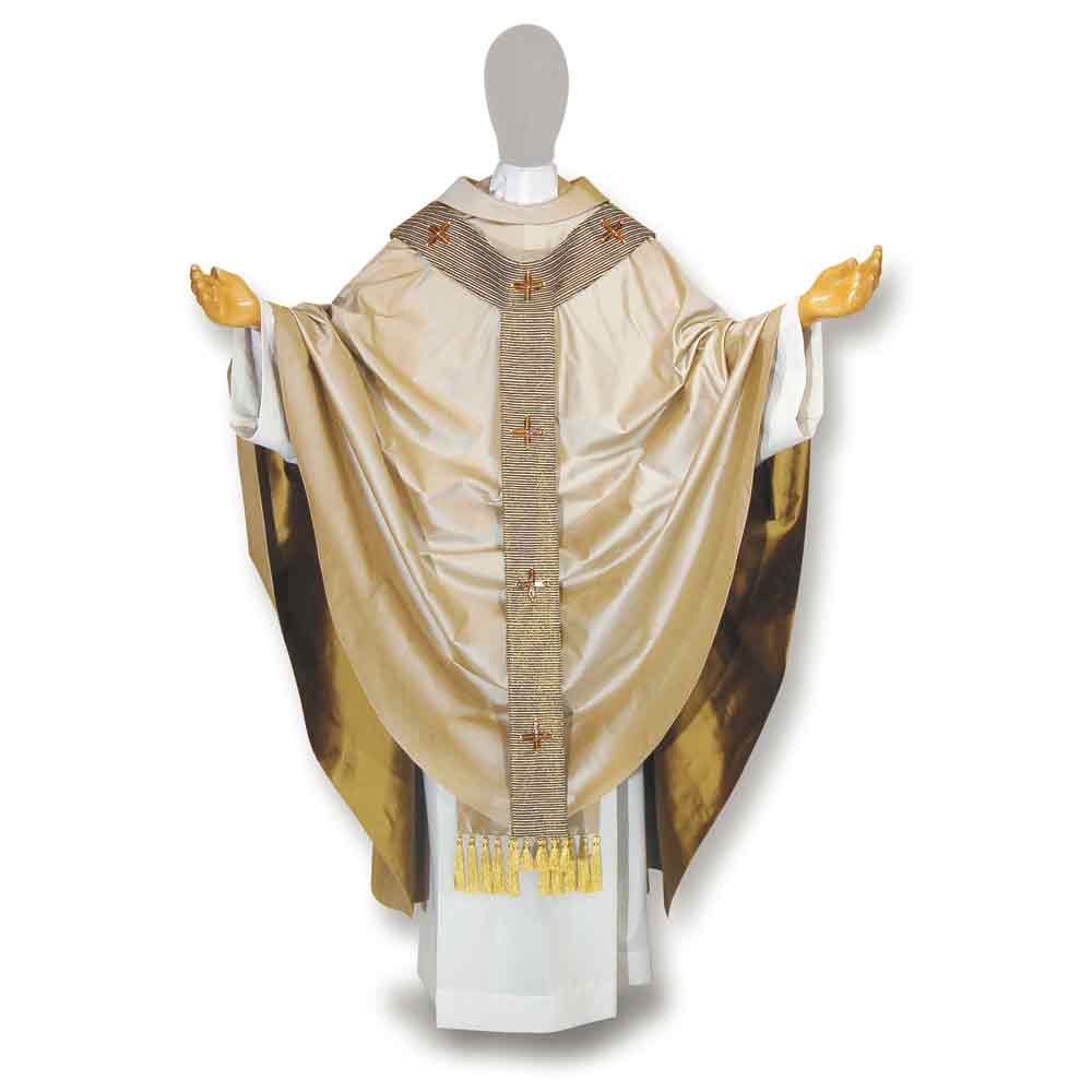 Pure Silk "Pallio" Gothic Style Gold Chasuble