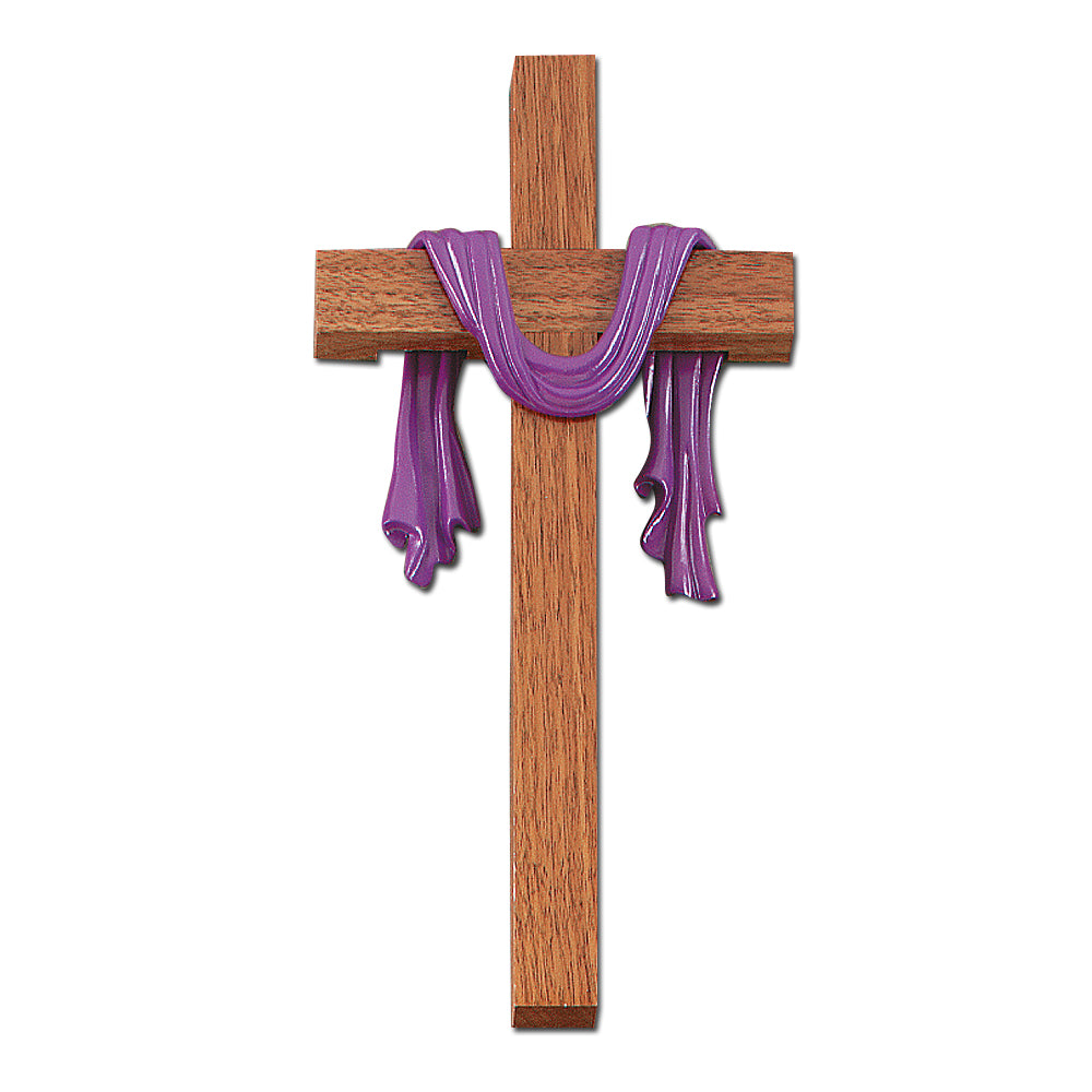 10" Walnut Cross with Purple Lacquered Robe , Style JC1161V