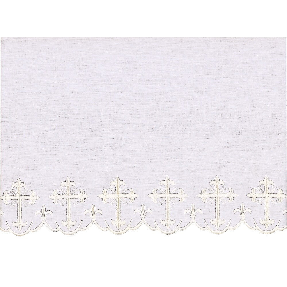 White Silk Embroidered Altar Cloth - Design BV1009