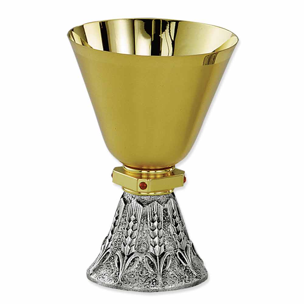 6 1/4" High Sheaves of Wheat Brass Chalice