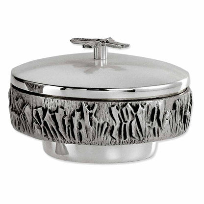 3 3/8" High Heavily Textured Brass Ciborium