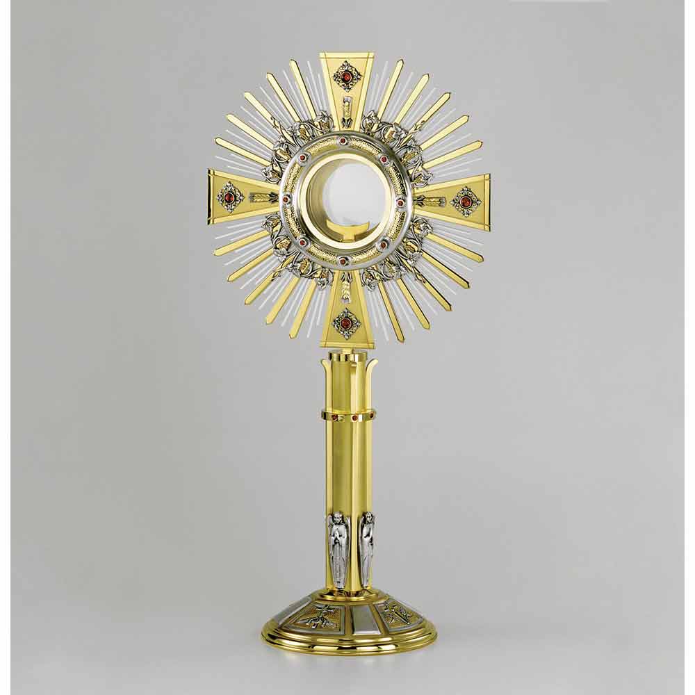 23 1/4" - 35 1/2" Silver & Gold Plated Monstrance - 3 Overall Heights Available