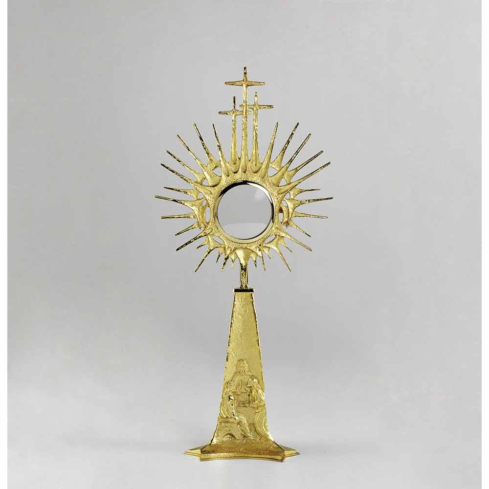 19 1/4" High Gold Plated Monstrance