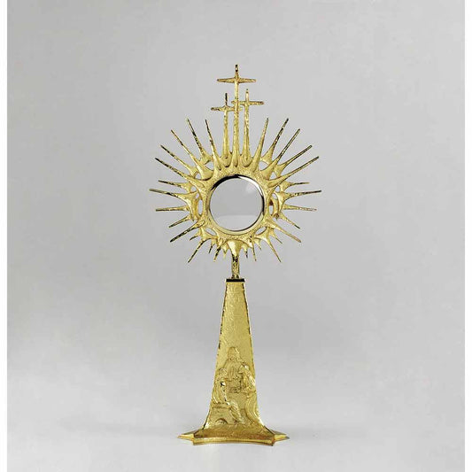 19 1/4" High Gold Plated Monstrance