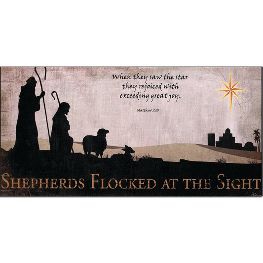 "Shepherds Flocked At The Sight" Nativity Wall Art